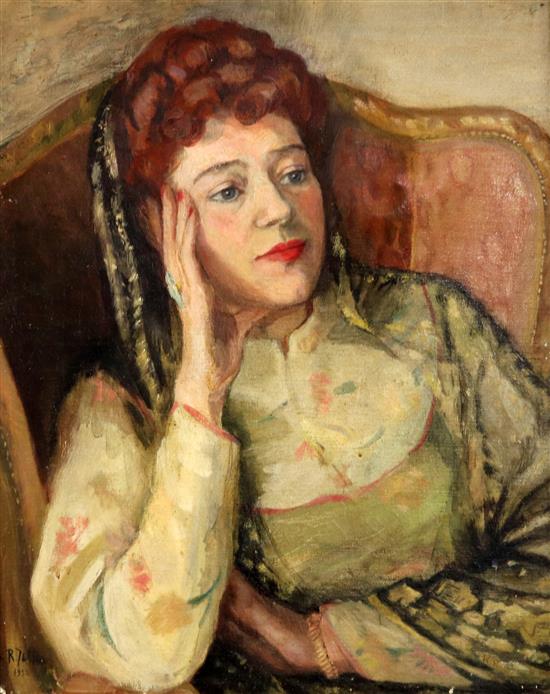 R.L. Jeltes Portrait of Mrs Walter Bateson 20 x 16in.